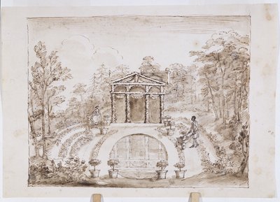 Floral temple and round pool بواسطة وليام كينت