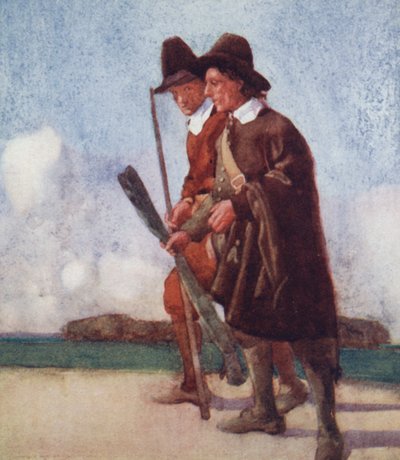 رسم توضيحي لـ The Compleat Angler بواسطة إيزاك والتون (لون ليثو) بواسطة وليام لي هانكي