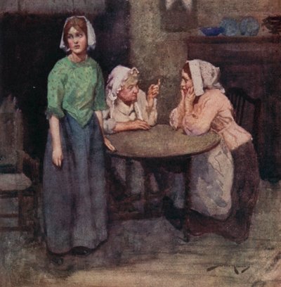 رسم توضيحي للقرية المهجورة بواسطة أوليفر جولدسميث (لون ليثو) بواسطة وليام لي هانكي