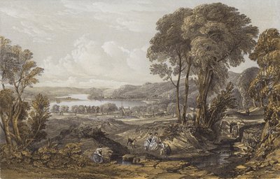 منظر كلايد فوق Erskine Ferry (chromolitho) بواسطة وليام لايتون ليتش