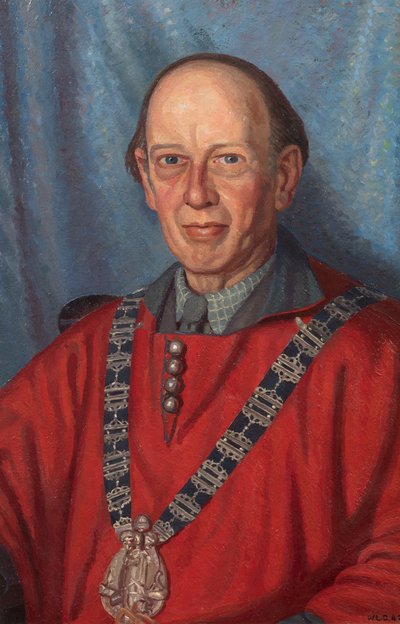 بيرسي جون دلف سميث (1882-1948) فنان وماجستير في نقابة عمال الفن في عام 1941 (زيت على قماش) بواسطة شرط وليام ليونيل