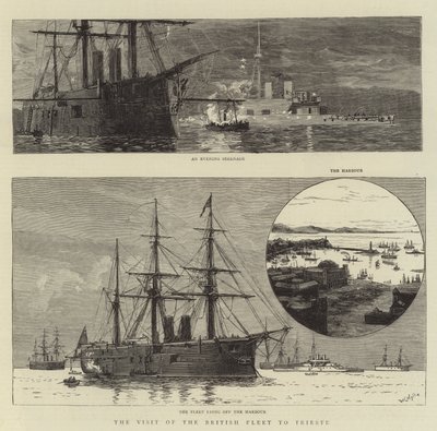 زيارة الأسطول البريطاني إلى تريست بواسطة William Lionel Wyllie