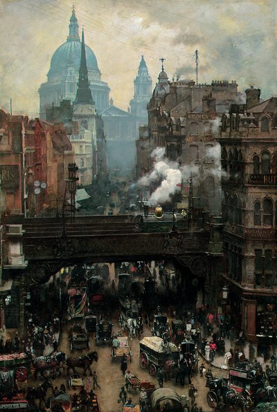 سانت بولس ولودجيت هيل ، c.1887 بواسطة William Logsdail