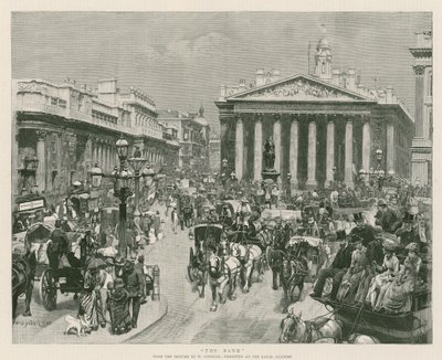 البنك ، من صورة W Logsdail ، معروض في الأكاديمية الملكية (نقش) بواسطة ويليام لوجسدايل