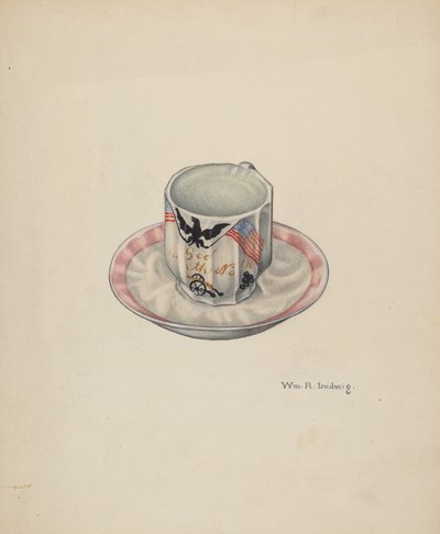 كوب وصحن ، ج. 1940. بواسطة وليام لودفيج