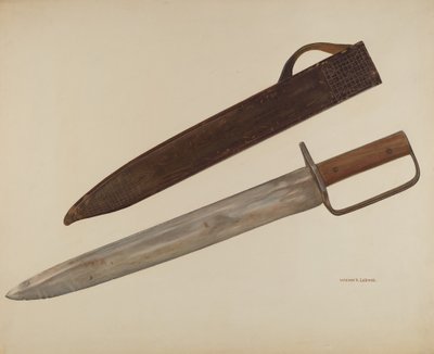 سكين الخندق والغمد ، c. 1941. بواسطة وليام لودفيج