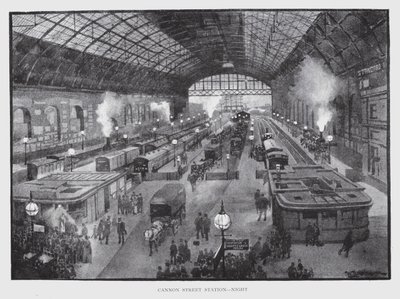 Cannon Street Station, Night (litho) بواسطة وليام لوكير