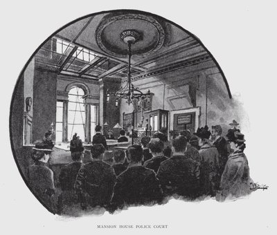 Mansion House Police Court (litho) بواسطة وليام لوكير