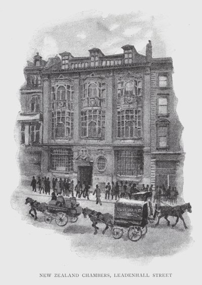 New Zealand Chambers ، شارع Leadenhall Street (litho) بواسطة وليام لوكير