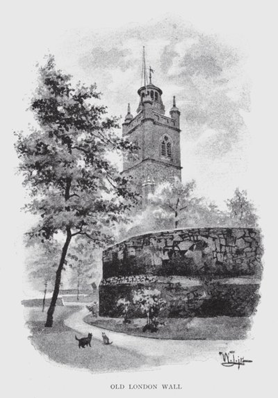 Old London Wall (litho) بواسطة وليام لوكير