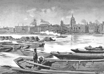 كاتدرائية القديس بولس من الضفة الجنوبية لنهر 1891 بواسطة وليام لوكير