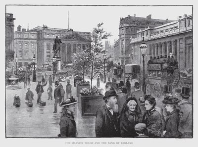 The Mansion House and the Bank of England (litho) بواسطة وليام لوكير