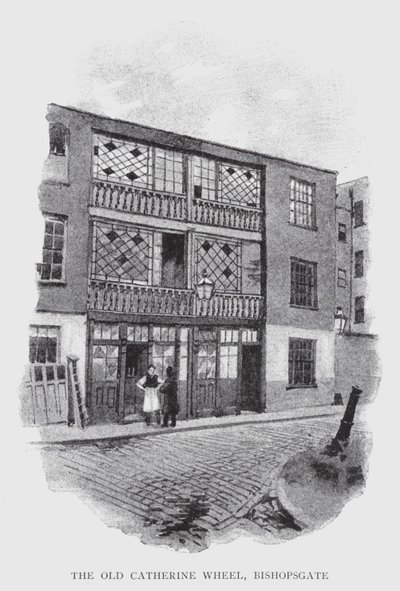 عجلة كاثرين القديمة ، Bishopsgate (litho) بواسطة وليام لوكير