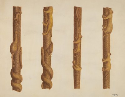 عصا للمشي ، ج. 1940. بواسطة وليام مكولي