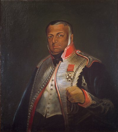 العقيد جيمس سكينر سي بي (1778-1841) الفوج الأول من الحصان المحلي ، ج .1836 (زيت على قماش على لوحة) بواسطة وليام ملفيل