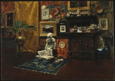 Studio Interior, c.1882 (oil on canvas) بواسطة وليام ميريت تشيس