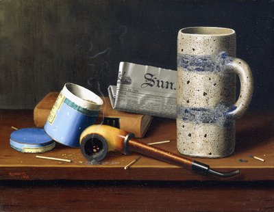 الحياة الساكنة مع صندوق التبغ الأزرق ، 1878 بواسطة وليام مايكل هارنيت