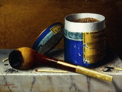 التبغ والأنابيب ، 1877 بواسطة وليام مايكل هارنيت