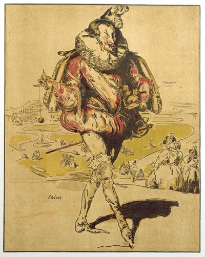 شيكو ، رسم توضيحي من "شخصيات الرومانسية" ، نُشر لأول مرة عام 1900 (لون ليثو) بواسطة وليام نيكلسون