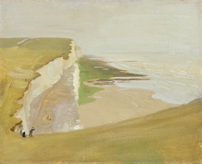 منحدرات في Rottingdean (زيت على قماش على لوح طاحونة) بواسطة وليام نيكلسون