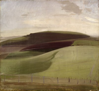 On the Downs (Wiltshire Landscape) 1924 (زيت على قماش) بواسطة وليام نيكلسون