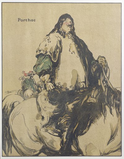 بورثوس ، رسم توضيحي من "شخصيات الرومانسية" ، نُشر لأول مرة عام 1900 (لون ليثو) بواسطة وليام نيكلسون