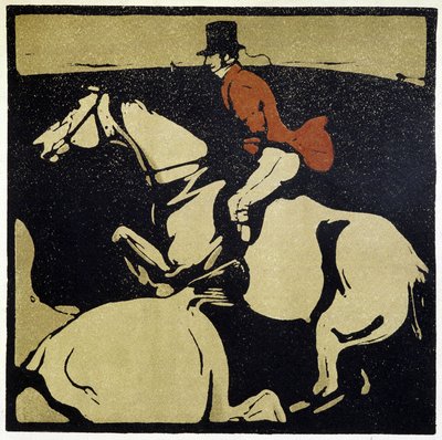 الركوب: رجل على ظهور الخيل - بقلم ويليام نيكولسون (1872-1949) بواسطة وليام نيكلسون