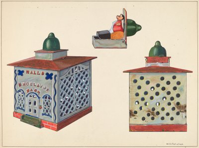 Hall's Excelsior Bank ميكانيكي ، c. 1937. بواسطة وليام أو. فليتشر