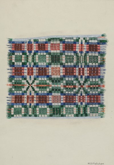 غطاء منسوج يدويًا ، ج. 1937. بواسطة وليام أو. فليتشر
