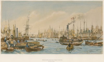 المسبح ، يتطلع نحو جسر لندن بواسطة وليام باروت