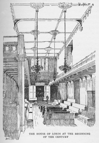 مجلس اللوردات في بداية القرن c1897 بواسطة وليام باتن