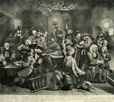 قمار في نادي وايتس ، 1734 ، 1925. بواسطة وليام رادكليف