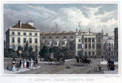 سانت أندروز بليس ، ريجنتس بارك ، لندن ، 1828. بواسطة وليام رادكليف