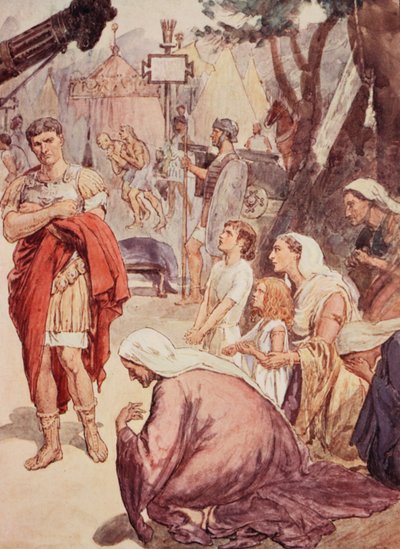 Coriolanus و Matrons of Rome ، رسم توضيحي من `` Plutarch