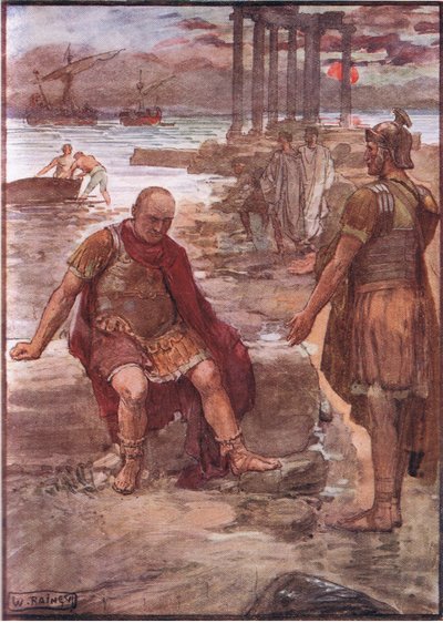 ماريوس المنفي وسط أنقاض قرطاج ، من Plutarch Lives التي نشرتها TC & EC Jack Ltd بواسطة وليام ريني