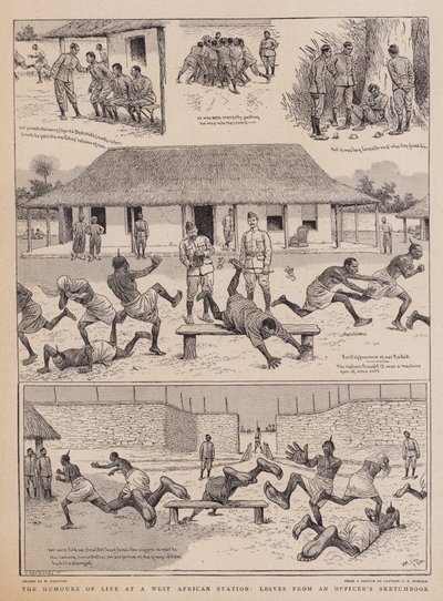 فكاهة الحياة في محطة غرب أفريقيا ، يترك من كراسة الرسم الضابط بواسطة William Ralston