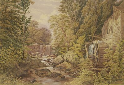 Carls Mill ، Tarrytown ، نيويورك ، 1851 (مرحاض AMD الغواش على ورق مقوى) بواسطة وليام ريكاربي ميللر