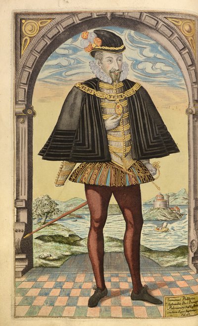 Emmanual Philibert ، دوق سافوي ، من Honor Military ، و Civill ، William Segar ، حانة. روبرت باركر ، لندن ، 1602 (نقش ملون باليد) بواسطة وليام روجرز