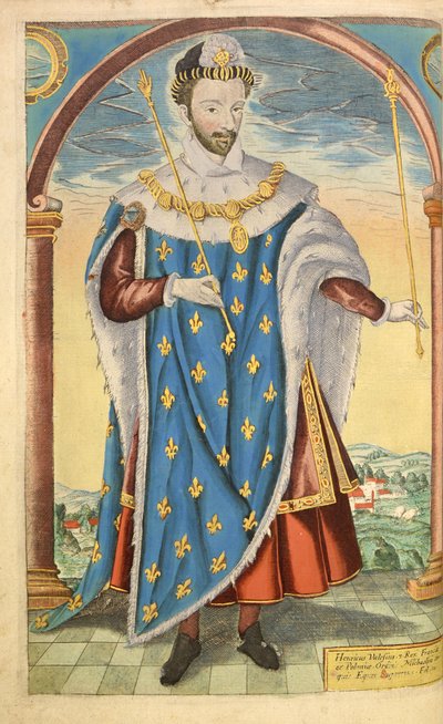 هنري الثالث من فرنسا ، من nHonor Military ، و Civill ، William Segar ، حانة. روبرت باركر ، لندن ، 1602 (نقش ملون باليد) بواسطة وليام روجرز