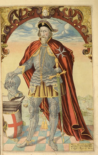السير توماس دوكورا ، من nHonor Military ، و Civill ، William Segar ، حانة. روبرت باركر ، لندن ، 1602 (نقش ملون باليد) بواسطة وليام روجرز