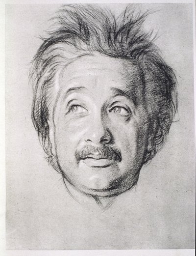 صورة لألبرت أينشتاين (1879-1955) (ليثو) بواسطة وليام روثنشتاين