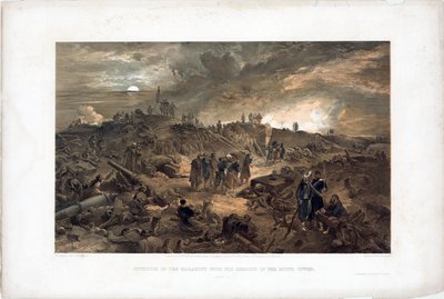 حرب القرم (1853-1856): حلقة من حصار سيباستوبول (أوكرانيا) ، القوات الفرنسية بين الأنقاض بعد الاستيلاء على برج مالاكوف ، 8 سبتمبر 1855 (بعد الاستيلاء على مالاكوف في 8 سبتمبر 1855) - مطبوعة مطبوعة بواسطة ويليام سيمبسون (18 بواسطة وليام سيمبسون