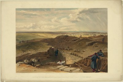 Malakoff معقل ، gervais البطارية وخلفية redan ، 1855 بواسطة وليام كريميا سيمبسون