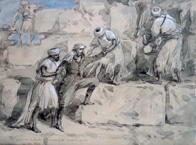 إمبراطور النمسا يصعد الهرم الأكبر ، مصر ، 1869. بواسطة وليام كريميا سيمبسون