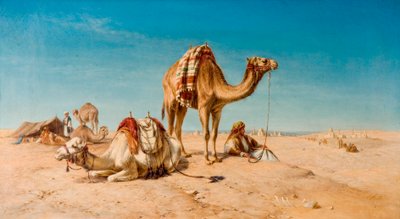 توقف في الصحراء ، 1867 بواسطة William Snr. Luker