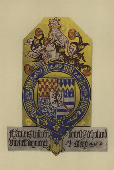السير فرانسيس لوفل ، الفيكونت لوفل من تيشمرش واللورد هولاند ، 1483-1487 (chromolitho) بواسطة وليام سانت جون هوب