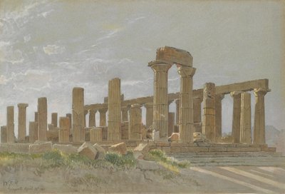 جرجنتي معبد وستنجهاوس في أجريجينتو ، 1881. بواسطة وليام ستانلي هاسيلتين