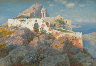 Santa Maria a Cetrella ، Anacapri ، c.1892 (ألوان مائية وغواش فوق الجرافيت) بواسطة وليام ستانلي هاسيلتين