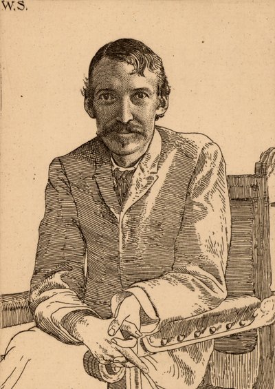 "روبرت لويس بلفور ستيفنسون (1850-1894) كاتب اسكتلندي بواسطة وليام ستراند