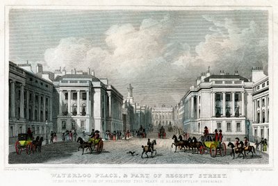 مكان واترلو وجزء من شارع ريجنت ، وستمنستر ، لندن ، 1828. بواسطة وليام تومبلسون